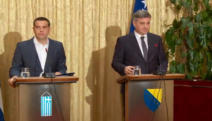 Zvizdić i Tsipras razgovarali o uspostavi aviolinije između Atine i Sarajeva