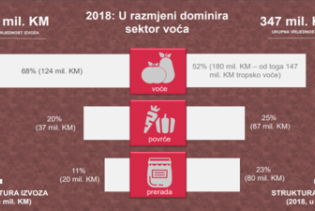 Na marku izvoza BiH uveze četiri marke prerađevina od voća i povrća