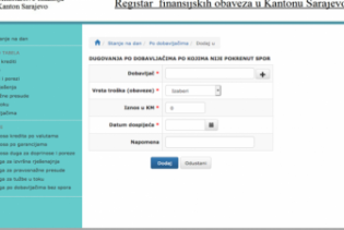 Ministarstvo finansija KS uspostavlja Registar finansijskih obaveza u Kantonu