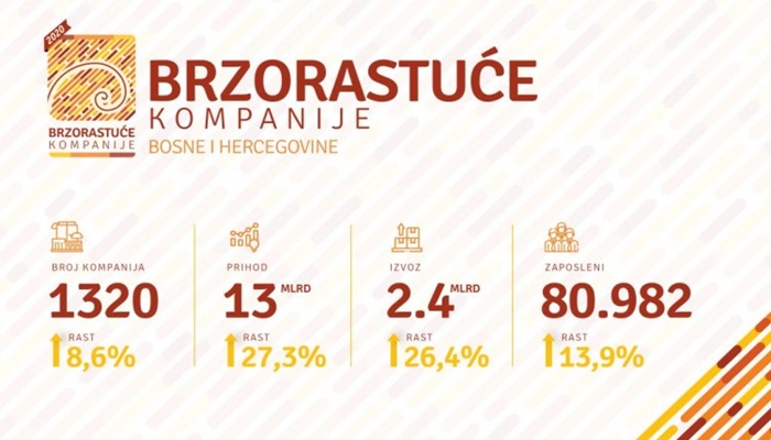 U BiH prošle godine 1.320 firmi ostvarilo 13 milijardi KM prihoda