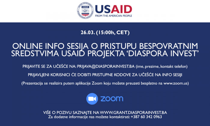 USAID projekt Diaspora Invest online sesijom okuplja investitore