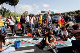 Protesti radnika na rimskom aerodromu Fiumicino