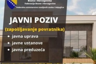 FBiH raspisuje javni poziv za zapošljavanje povratnika