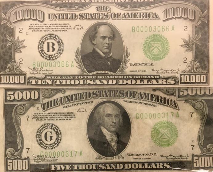 Rijetka novčanica od 10.000 dolara prodana na aukciji za 480.000 dolara