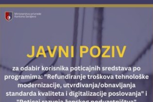 Objavljeni javni pozivi za programe refundiranja troškova privrednicima i podrške ženskom poduzetništvu