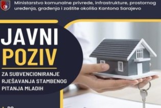 KS: Objavljen Javni poziv za subvencioniranje rješavanja stambenog pitanja mladih