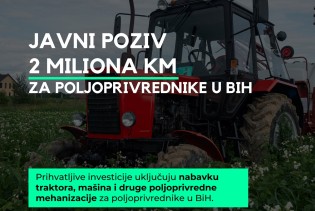 EU izdvaja 2 miliona KM za nabavku traktora, mašina i druge poljoprivredne mehanizacije