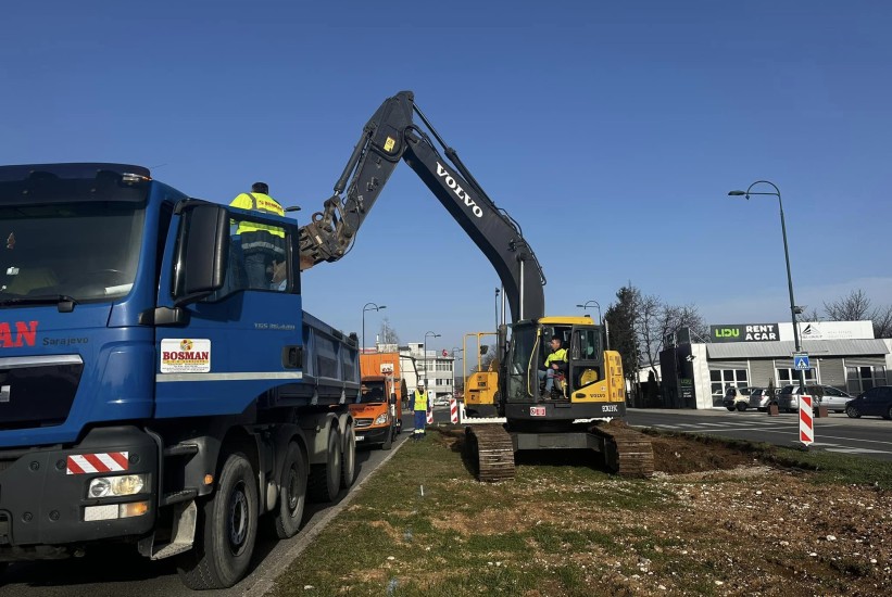 Ministar Šteta: Mašine na gradilištu tramvajske pruge do Hrasnice