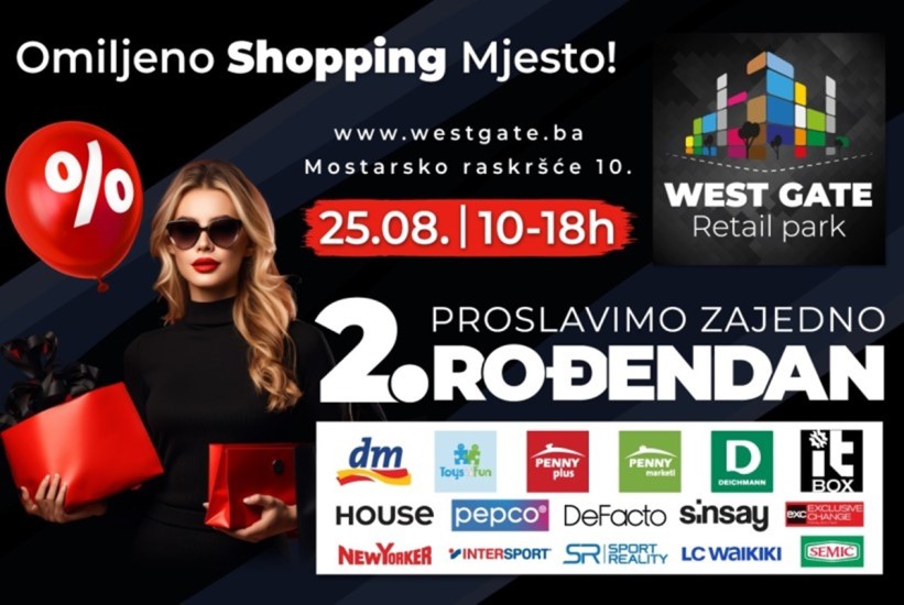 Proslava 2. rođendana omiljenog shopping centra West Gate!