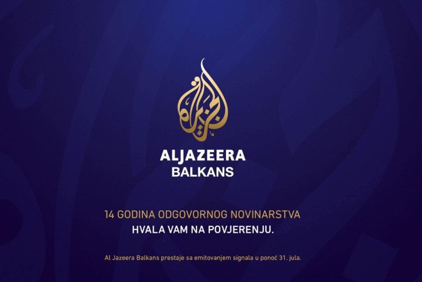 Al Jazeera Balkans večeras prestaje s emitiranjem