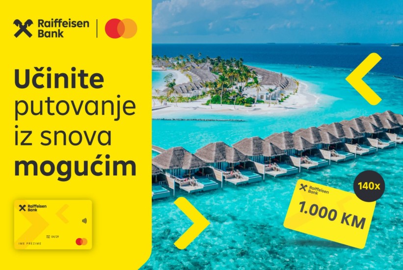 Učinite putovanje iz snova mogućim samo uz Raiffeisen banku
